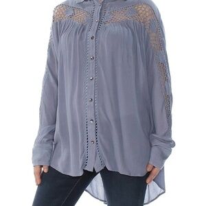 Free People Katie Bird Crochet Tunic